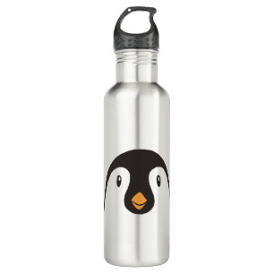 Niedliche Pinguin-Gesichter Edelstahlflasche