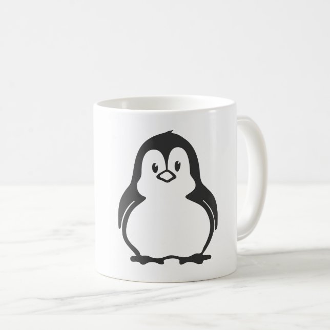 Niedliche Pinguin-Kaffeepauschi Kaffeetasse (VorderseiteRechts)