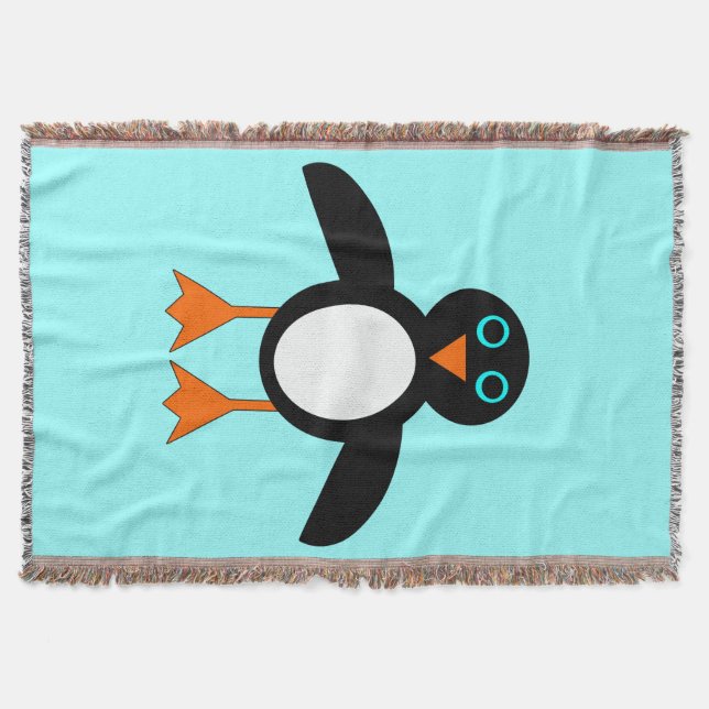 Niedliche Pinguin-Keule Decke (Vorderseite)