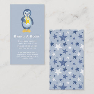 Niedliche Pinguin North Star Babydusche Buchungsan Begleitkarte
