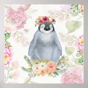 Niedliche Pinguin-Tochter Geburtstagsgeschenk, Lie Poster