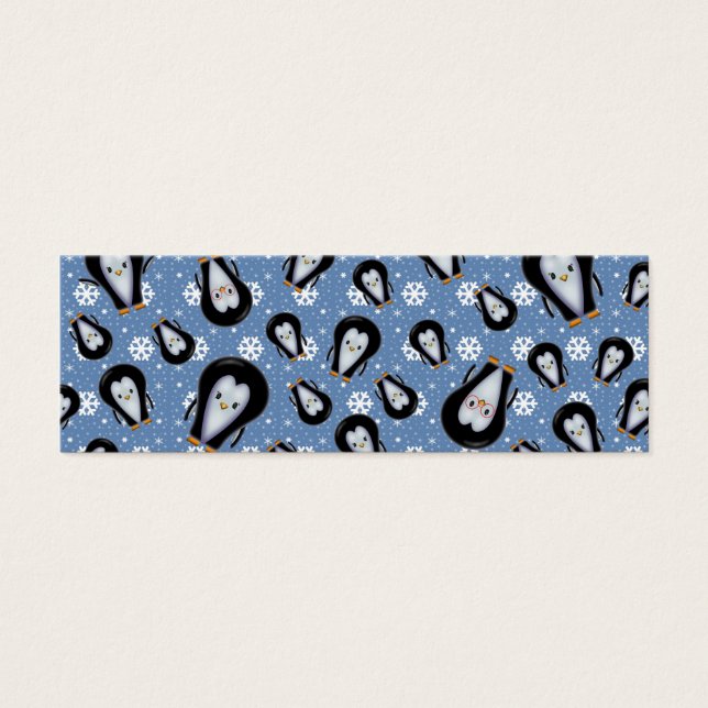 Niedliche Pinguin Weihnachtsgeschenkmarken (Vorderseite)