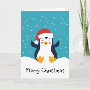 Niedliche Pinguin Weihnachtskarte Karte