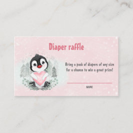 Niedliche Pinguin Winter Baby Duschdusche Windelwa Begleitkarte