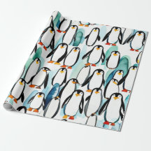 Niedliche Pinguine Geschenkideen Packpapier