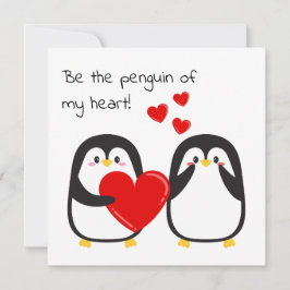 Niedliche Pinguine in Liebe - Quadratkarte Feiertagskarte
