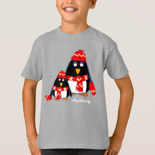 Niedliche Pinguine   INDIVIDUELLE NAME T-Shirt