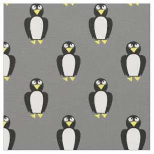 Niedliche Pinguine Kinder Baby Kinderzimmer Grau Stoff
