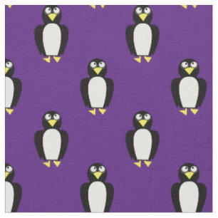 Niedliche Pinguine Kinder Baby Kinderzimmer Lila Stoff