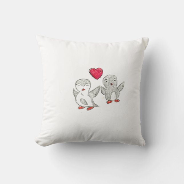 Niedliche Pinguine Kissen (Vorderseite)