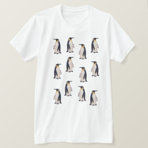 Niedliche Pinguine Muster T-Shirt