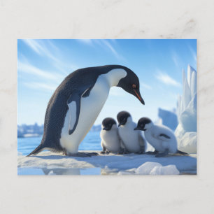 Niedliche Pinguine Postkarte