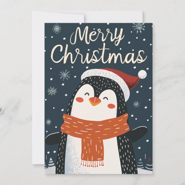Niedliche Pinguine Weihnachten (Vorderseite)