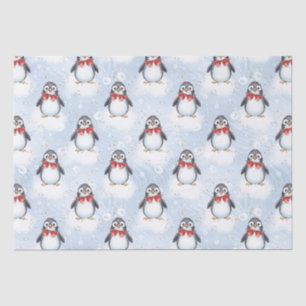 Niedliche Pinguine Weihnachten Seidenpapier
