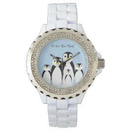 Niedliche Pinguinfamilie Armbanduhr