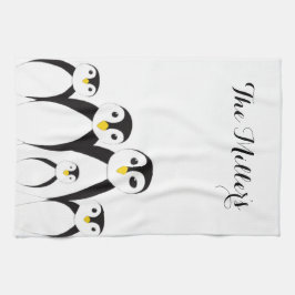 Niedliche Pinguinfamilie Geschirrtuch