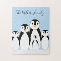 Niedliche Pinguinfamilie