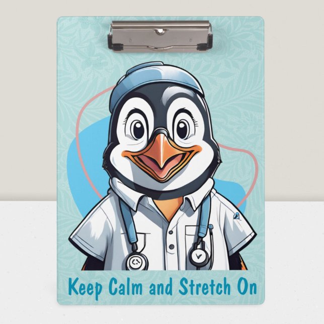 Niedliche Pinguingeschenke für Physiotherapeuten Ä Klemmbrett (Cute Penguin Gifts for Physical Therapists Doctors)