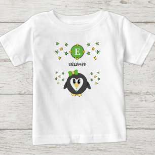 Niedliche Pinguinsterne gelb grün Baby T-shirt
