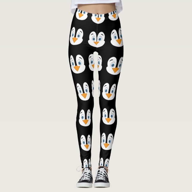 Niedliche Pinguinwand Leggings (Vorderseite)