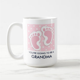 Niedliche Pink Baby Girl Footprints Kaffeetasse