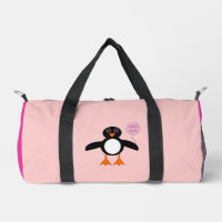 Niedliche Pink Baby Girl Pinguin Diaper Bag