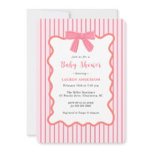 Niedliche Pink Bow, Girl Baby Dusche
