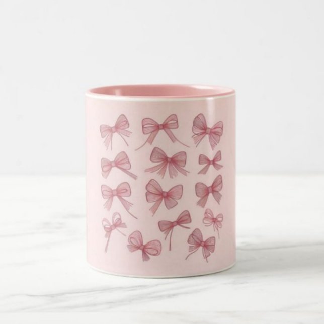 Niedliche Pink Bow Tasse - Baby Pink mit Fuchsia M (Von Creator hochgeladen)