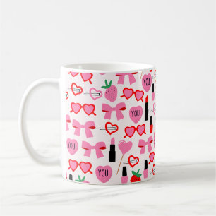 Niedliche Pink Bows Kaffee Tasse