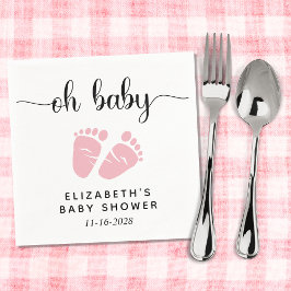 Niedliche Pink Feet Baby Girl Dusche Serviette