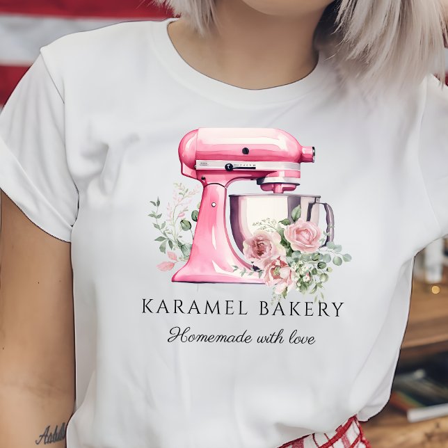Niedliche Pink Floral Mixer Bäckerei Tri-Blend Shirt (Von Creator hochgeladen)