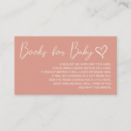 Niedliche Pink Girls Babyduschbücher anfordern Begleitkarte