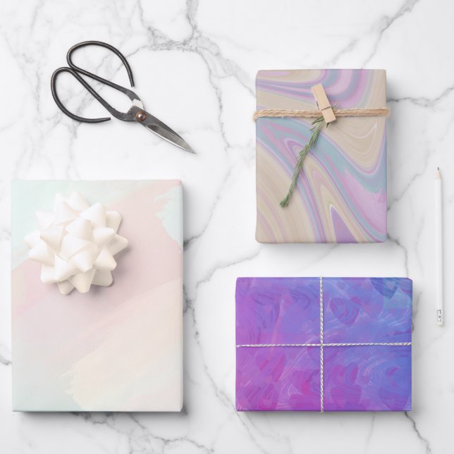 Niedliche Pink Girly Geschenkpapier Set (Vorderseite)