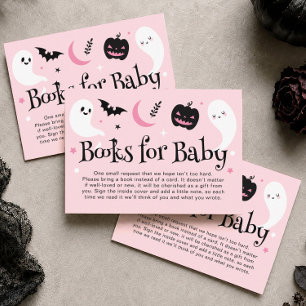 Niedliche Pink Halloween Baby Shooting Books for B Begleitkarte
