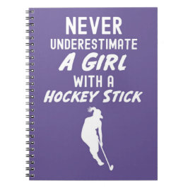 Niedliche Pink Hockey Geschenke für Girls Sport Pl Notizblock