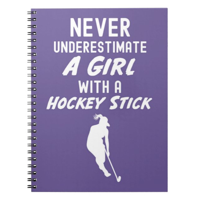 Niedliche Pink Hockey Geschenke für Girls Sport Pl Notizblock (Vorderseite)
