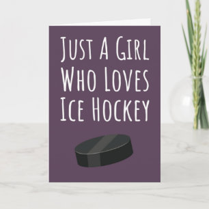 Niedliche Pink Ice Hockey Cards für Mädchen für Ki Karte