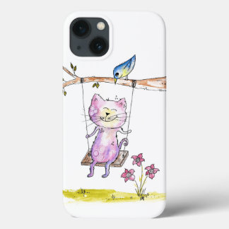 Niedliche Pink-Katze am Swing Case-Mate iPhone Hülle