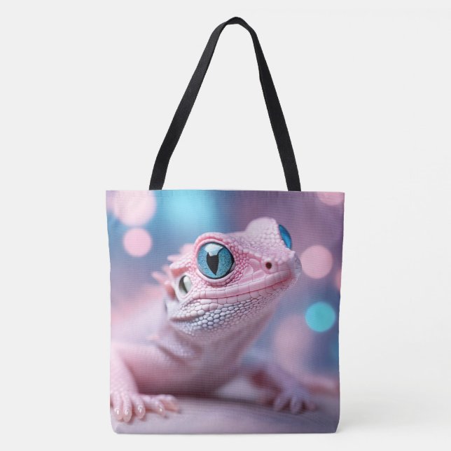 Niedliche Pink-Lizard mit Big Blue Eyes (Vorderseite)
