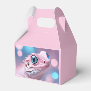Niedliche Pink-Lizard mit Big Blue Eyes Geschenkschachtel