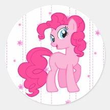 Niedliche Pink Pony Stickers für kleine Mädchen