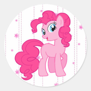 Niedliche Pink Pony Stickers für kleine Mädchen
