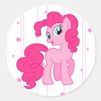 Niedliche Pink Pony Stickers für kleine Mädchen