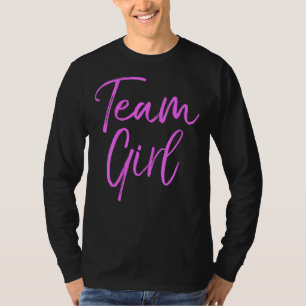 Niedliche Pink Team Girl Gender Reveal Party Idee T-Shirt
