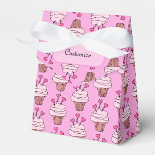Niedliche Pink- und Weißkuchen Zelt 2 Geschenkschachtel