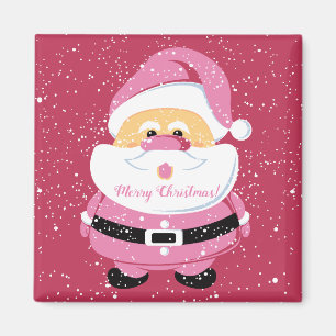 Niedliche pinkfarbene Weihnachtsmagenta Magnet