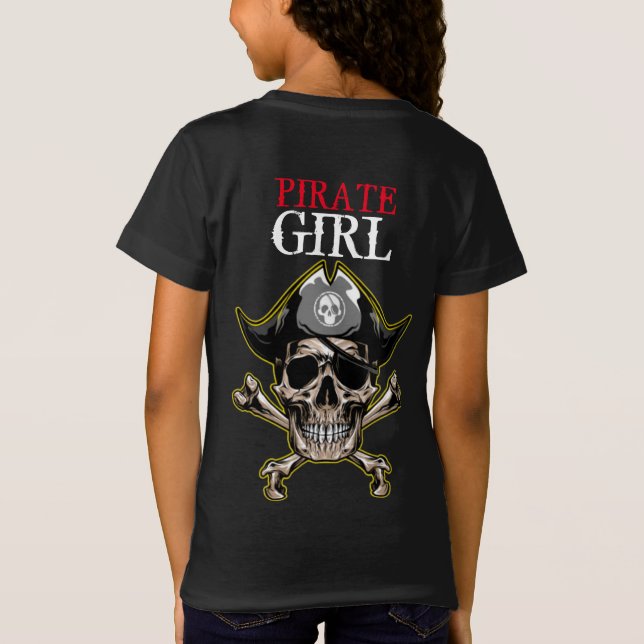 niedliche Piratenfrau T-Shirt (Rückseite)