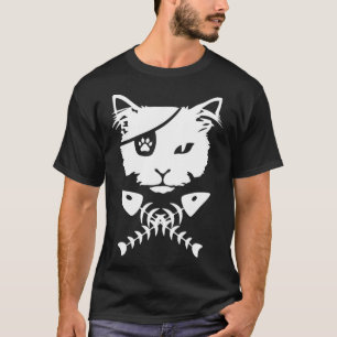 Niedliche Piratenkatze lustig T-Shirt