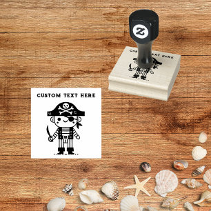 Niedliche Piratenkids Gummistempel