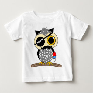 niedliche Piratenuhu Baby T-shirt